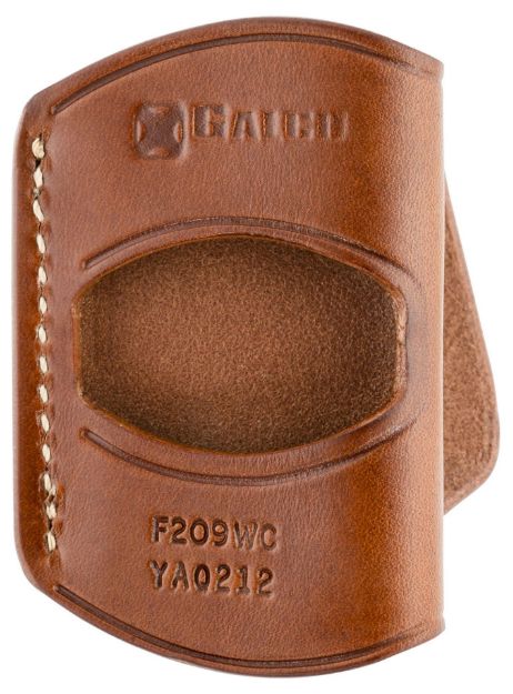 Picture of Galco YAQ212 Yaqui  OWB Tan Leather Belt Slide Fits 1911 Fits 3-5" Barrel Right Hand