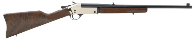 Picture of Henry H015B357 Single Shot  38 Special or 357 Mag Caliber with 1rd Capacity, 22" Blued Barrel, Polished Brass Metal Finish & American Walnut Stock, Right Hand (Full Size)