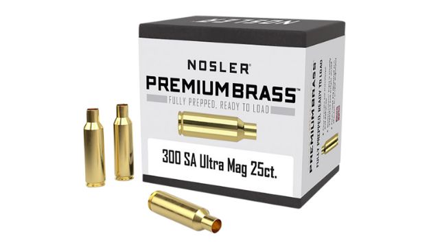 Picture of Nosler 10228 Premium Brass Unprimed Cases 300RemSAUM Rifle Brass 25/Box