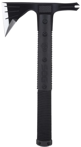 Picture of S.O.G SOGSK1001CP Survival Hawk 3" Blade 2Cr13MoV SS Blade Black w/Reflective Paracord GRN Handle 12.10" Long Tomahawk