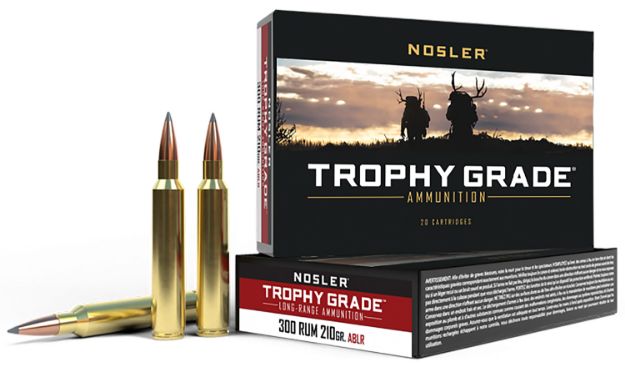 Picture of Nosler 60129 Trophy Grade Long-Range 300RUM 210gr Nosler Spitzer AccuBond Long Range 20 Per Box/10 Case