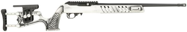 Picture of Black Rain Ordnance BRO23080502 Professional  22 LR 10+1 18.50"  Chrome Moly Steel Threaded Barrel, Optics Mount, White Battleworn Adj. Luth-AR MCA-22 Chassis, Milled Flash Hider