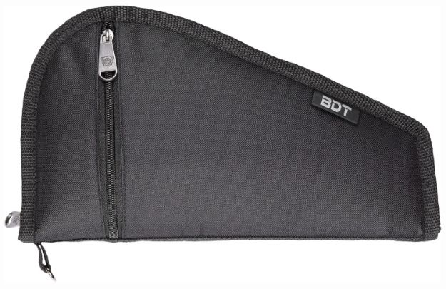 Picture of Bulldog BDT619B Deluxe Pistol Case With Pocket & Sleeve, Black Water-Resistant Outer Shell, Impact-Resistant Padding, Heat-Resistant Quilted Lining 9"L x 6" H