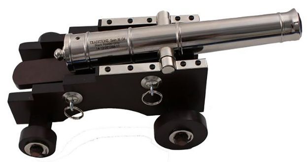 Picture of Traditions KCN8041 Old Ironsides Mini Cannon 50 Cal 9" Silver Barrel Breech Action