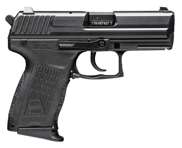 Picture of HK 81000044 P2000 V3 Full Size Frame 9mm Luger 10+1, 3.66" Black Steel Barrel, Serrated Steel Slide, Polymer Frame w/Picatinny Rail, Black Interchangeable Backstrap Grip, Ambidextrous