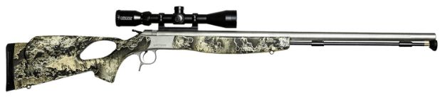 Picture of CVA PR2038SSC Optima V2 Long Range 50 Cal 209 Primer 28" Fluted, Stainless Barrel/Rec, Realtree Excape Ambi Thumbole Stock, Quick-Release Breech Plug, Konus 3-9x40mm Scope