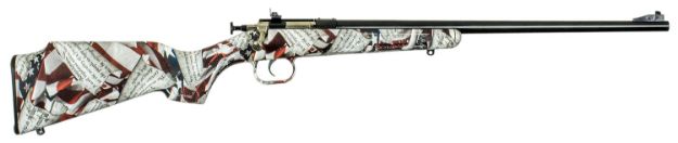 Picture of Crickett KSA2168 Youth  22 LR 1rd 16.12" Blued Barrel & Receiver, Fixed Front/Adjustable Rear Peep Sight, American Flag/Amendment Synthetic Stock w/11.5" LOP, Rebounding Firing Pin Safety