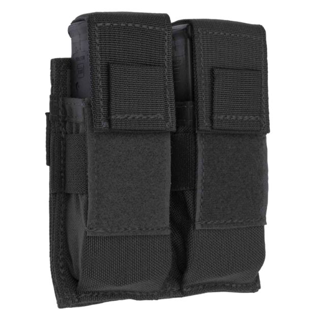 Picture of Tacshield T3602BK Universal Double Pistol Mag Pouch Black 1000D Nylon