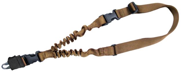 Picture of Tacshield T6010CY Shock Sling made of Coyote Webbing with Double QRB & Single-Point Design for Rifle/Shotgun