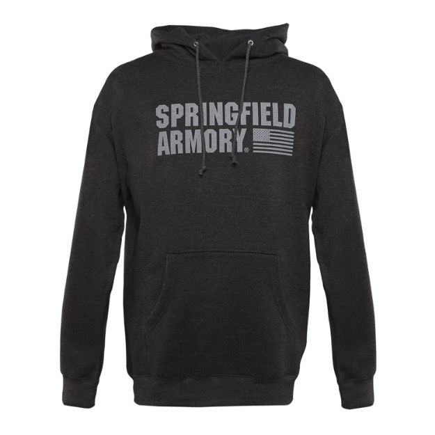 Picture of Springfield Armory GEP1663S Springfield Flag Logo Men's Charcoal Gray Long Sleeve Small