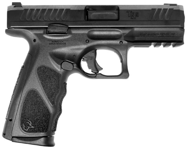 Picture of Taurus 1TS9SR041 TS9  Full Size Frame 9mm Luger 17+1 4" Matte Black Steel Barrel, Matte Black Serrated Steel Slide, Matte Black Polymer Frame w/Picatinny Rail, Black Polymer Grip, Includes 2 Magazines