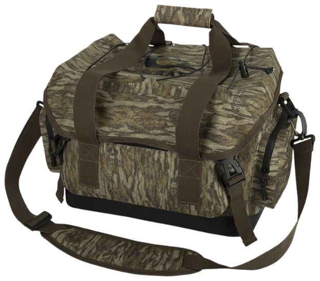 Picture of Drake Waterfowl DA43000063 HND Blind Bag  Large Mossy Oak Bottomland Interior Storage Pockets, 3 Large Exterior Pockets, Carry Handles/Adj. Strap