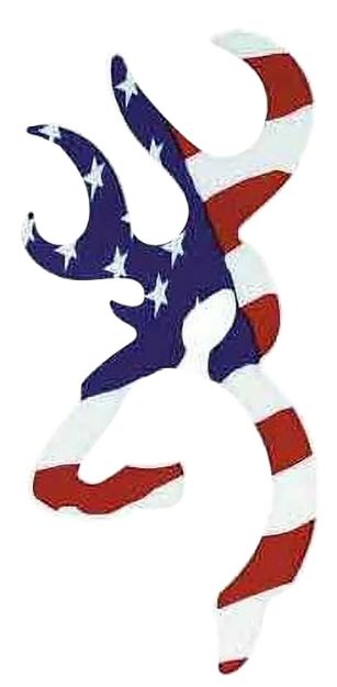 Picture of Browning 3922003116 Buckmark Decal Red/White/Blue Vinyl Sticker 6"