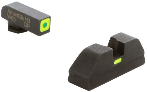 Picture of AmeriGlo GL615 CAP Sight Set for Glock  Green Tritium LumiGreen Outline Front Sight-LumiGreen Bar Rear Sight