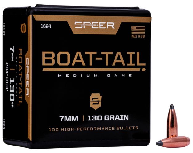 Picture of Speer 1624 Boat-Tail  7mm 130gr Jacketed Soft Point Boat Tail 100 Per Box/5 Case