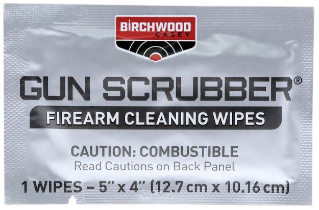 Picture of Birchwood Casey 33312 Gun Scrubber Take Alongs 12 Individual Wipes Per Pack