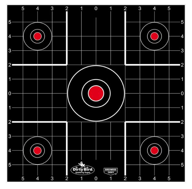 Picture of Birchwood Casey 35270 Dirty Bird  Bullseye Tagboard Target 12" 100 Per Pkg