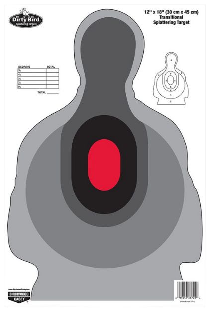 Picture of Birchwood Casey 35722 Dirty Bird  Silhouette Tagboard Target 12" x 18" 100 Per Pkg