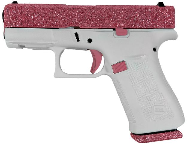 Picture of Glock PX4350204NBGF G43X  Sub-Compact Frame 9mm Luger 10+1 3.41" Black GMB Barrel, Bubblegum Cerakote Serrated Steel Slide, Frost Cerakote Polymer Frame w/Beavertail, Ambidextrous