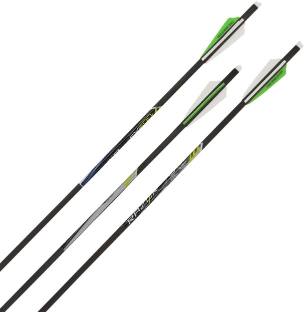 Picture of Allen 93120 CX600 Crossbow Bolts Black 20" Carbon Fiber 3 Pack