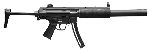 Picture of HK 81000468 MP5  Full Size 22 LR 10+1 16.10" Black Steel Barrel. Black Retractable Black Polymer Stock & Grips