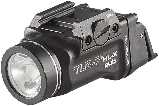 Picture of Streamlight 69503 TLR-7 HL-X SUB USB  Black 6000 Series Aluminum Glock 43x/48 1000 Lumens