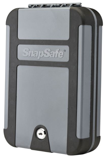 Picture of SnapSafe 75212 TrekLite Lock Box XL Key Entry Gray Polycarbonate Holds 1 Handgun