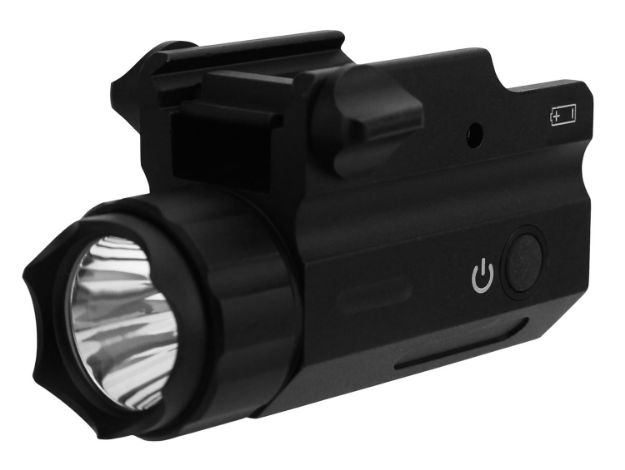 Picture of TacFire FLP360C 360 Lumen Pistol Flashlight (Compact-Sized)  Black White CREE LED