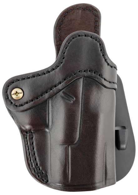 Picture of 1791 Gunleather ORPDH21SBRR BH2.1 Optic Ready OWB Size 2.1 Signature Brown Leather Paddle Compatible w/Glock 17/Springfield XD/S&W Shield Right Hand