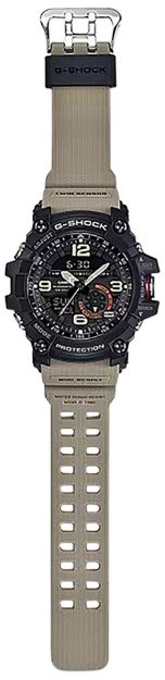 Picture of G-shock/vlc Distribution GG10001A5 G-Shock Tactical MudMaster Keep Time Tan Size 145-215mm Features Digital Compass