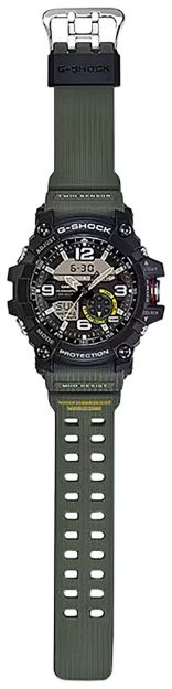 Picture of G-shock/vlc Distribution GG10001A3 G-Shock Tactical MudMaster Keep Time Green Size 145-215mm Features Digital Compass