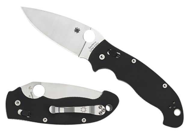 Picture of Spyderco C95GP2 Manix 2  XL 3.85" Folding Plain Satin CPM S30V SS Blade/Black Textured G10 Handle Includes Pocket Clip