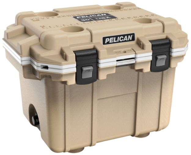 Picture of PELICAN 30Q-1-TANWHT 30QT ELITE COOLER TAN/WHT