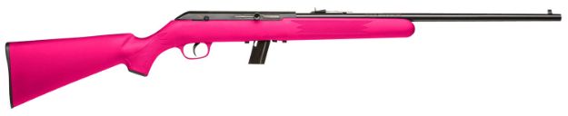 Picture of Savage Arms 40218 64 F Full Size 22 LR 10+1 21" Matte Black Carbon Steel Barrel, Grooved Receiver, Pink Fixed Synthetic Stock