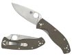 Picture of Spyderco C122GBNM4P Tenacious  3.35" Folding Plain CPM M4 Blade/ Brown Textured G10 Handle Includes Pocket Clip