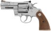 Picture of Colt Mfg PYTHONSP2WCTS Python  357 Mag/38 Special 6 Shot 2.50" Stainless Recessed Target/Vent Rib Barrel, Stainless Cylinder & Frame, Walnut w/Colt Medallion Grip