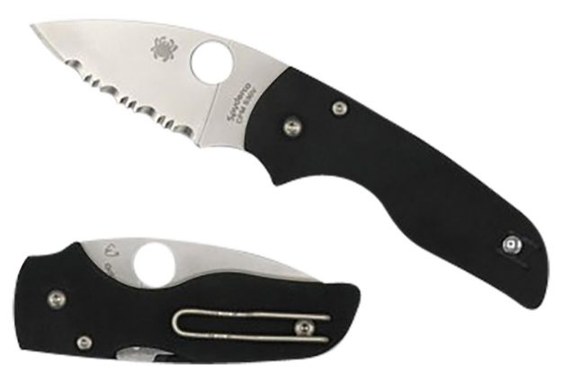 Picture of Spyderco C230GP Lil' Native  2.42" Folding Plain Satin CPM S30V SS Blade/Black Textured G10 Handle Includes Pocket Clip