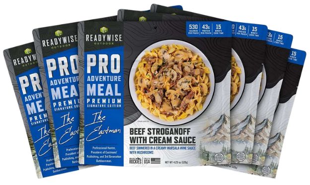 Picture of ReadyWise RW05197 Outdoor Food Kit Beef Stroganoff with Mushroom Cream 2 Servings Per Pouch, 6 Per Case