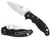 Picture of Spyderco C101PBK2 Manix 2 Lightweight 3.37" Folding Plain Satin CTS BD1 SS Blade/Black Bi-Directional Texturing FRCP Handle Includes Pocket Clip