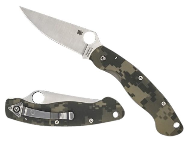 Picture of Spyderco C36GPCMO Military  4" Folding Clip Point Plain Stonewashed CPM S30V SS Blade/ Digital Camo G10 Handle Includes Pocket Clip