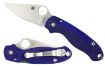 Picture of Spyderco C223GPDBL Para 3  2.95" Folding Plain Satin CPM S110V Blade/Dark Blue Textured G10 Handle Includes Pocket Clip