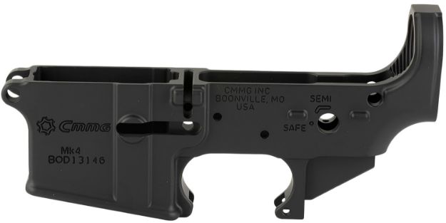 Picture of CMMG 55CA102AB Mk4 Lower Receiver Stripped, Armor Black Cerakote, Fits AR-15