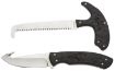 Picture of Browning 3220420 Primal Combo  3.75"/5.25" Fixed Drop Point Gut Hook/Skinner, Saw 8Cr13MoV SS Blade, Black Polymer w/Rubber Overmold & Finger Grooves Handle, 2 Piece Set, Includes Sheath