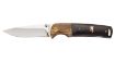 Picture of Browning 3220231 Buckmark Hunter EDC 3" Folding Drop Point, Plain Mirror Polished 8Cr14MoV SS Blade, Black/Natural Finger Grooved w/Brass Accents Hardwood Handle, Includes Pocket Clip