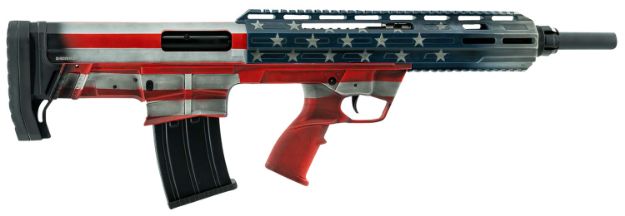 Picture of Tokarev USA 21000164 TBP  Bullpup 12 Gauge Semi-Auto 3" 5+1 18.50" Black Steel Barrel, American Flag Picatinny Rail Receiver, American Flag Adjustable Synthetic Stock