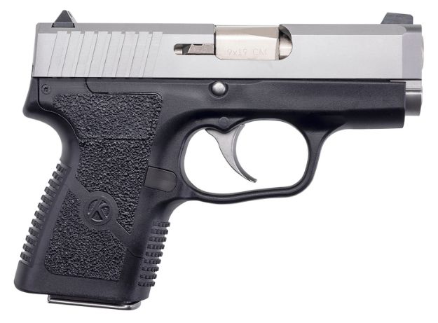 Picture of Kahr Arms CM9093N CM9  9mm Luger 6+1 3" Stainless Steel Barrel, Matte Stainless Serrated Slide, Black Polymer Frame, Black Textured Polymer Grip, Night Sights, No Safety, Right Hand