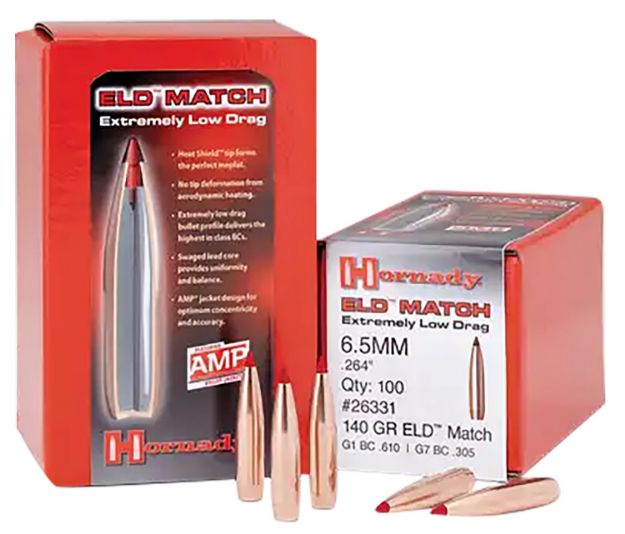 Picture of Hornady 33381 ELD Match  338 Cal .338 285 gr Extremely Low Drag Match 50 Per Box/ 15 Case