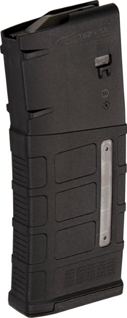 Picture of Magpul MAG292-BLK PMAG GEN M3 25rd 308 Win/7.62x51mm NATO Fits AR-10/SR25 Black Polymer