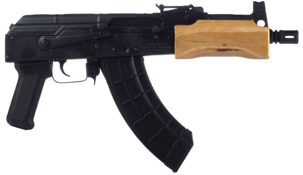 Picture of Century Arms HG2137N Draco Mini (Romanian Made) 7.62x39mm 30+1 7.75" Threaded Barrel, Black Stamped Receiver, Black Polymer Grip, Enhanced Trigger Group, Includes 1 US Palm 30rd Magazine