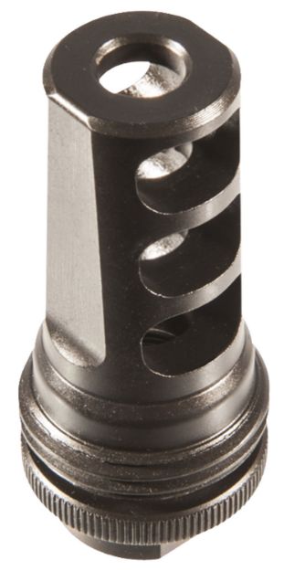 Picture of SilencerCo AC857 ASR Muzzle Brake Black Steel with 5/8"-24 tpi Threads for 338 Cal